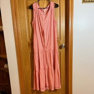 Max Studio Pink Gingham Maxi Dress